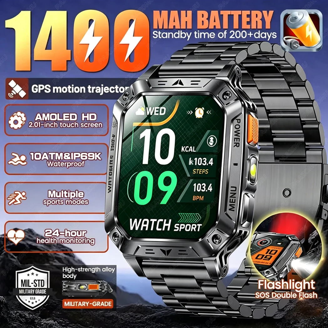 Gps Running Watch - 2026 New Built-in 1400mAh Super Large