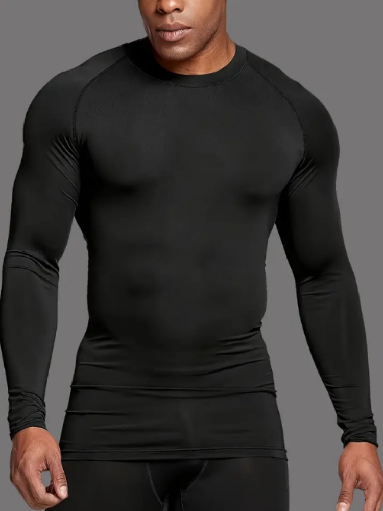 Running Gear Long Sleeve - Men Running Compression T-shirt Long Sleeves