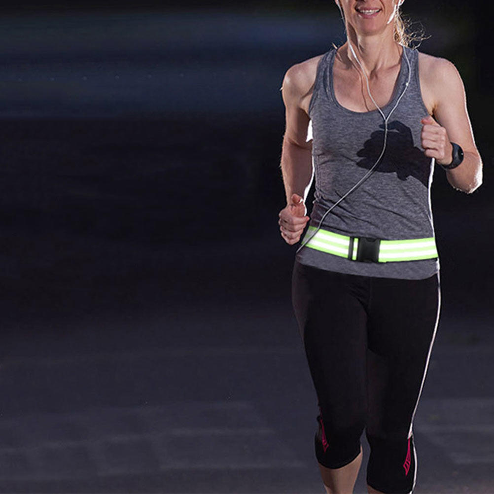 Running Visibility Gear - 2Pcs Cool Stylish Reflective Belt Adjustable