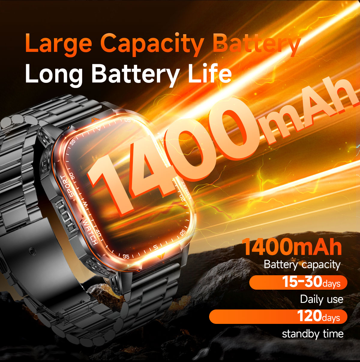 2026 New 1400mAh Super Large B - огляд і ціна Gps Running Watch